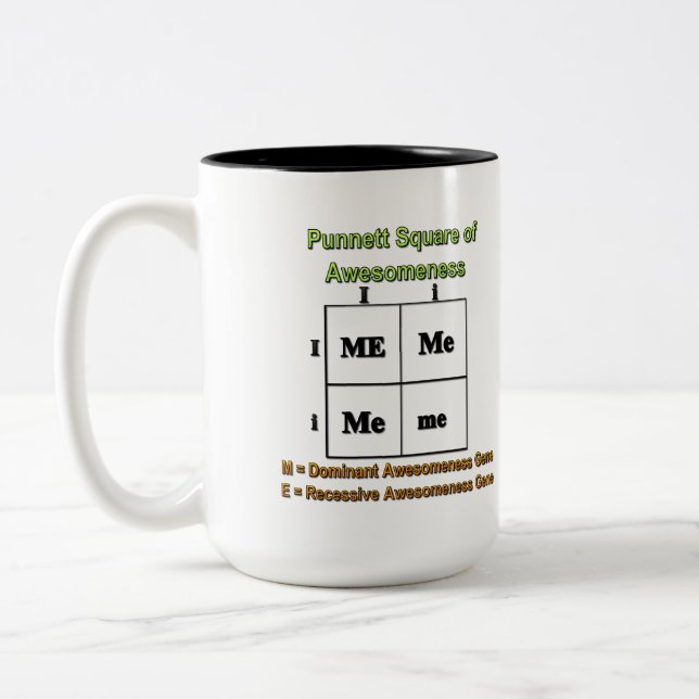 Punnett Square of Awesomeness Two-Tone Coffee Mugg (Vänster)