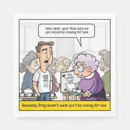 Punny 40:e födelsedag Party Napkins Pappersservett