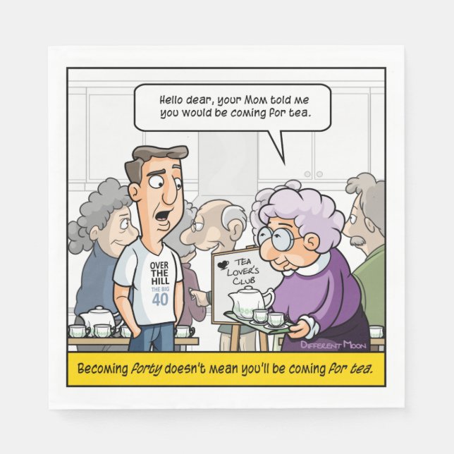 Punny 40:e födelsedag Party Napkins Pappersservett (Framsidan)