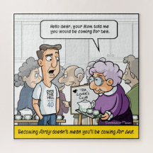 Punny 40:e födelsedagen Jigszons Puzzle