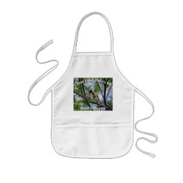 Punny Apron Birds gör dig Berry Lycklig Barnförkläde