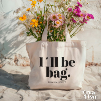 Punny bag för terminatorinspirerad tote - "Jag kom Jumbo Tygkasse