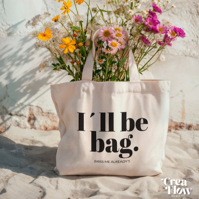 Punny bag för terminatorinspirerad tote - "Jag kom Jumbo Tygkasse (Skapare uppladdad)