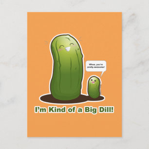 Punny Big Pickle Vykort