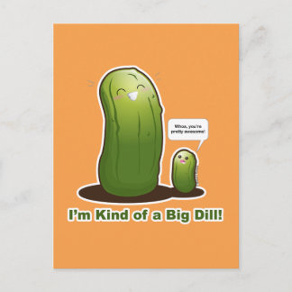 Punny Big Pickle Vykort