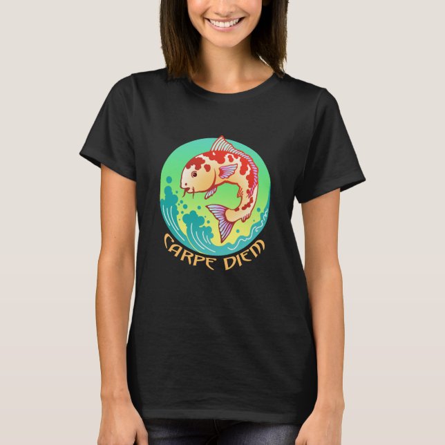 Punny Carpe Diem T-shirt (Framsida)