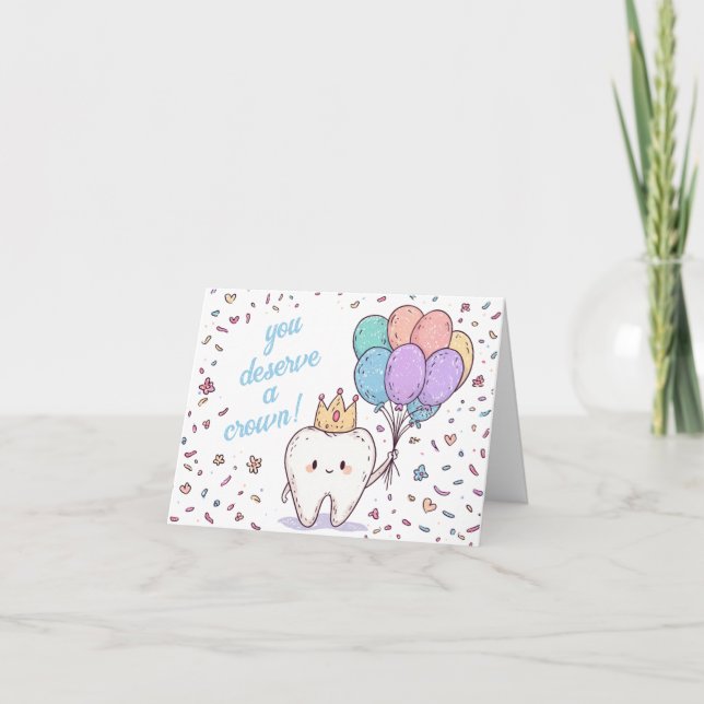 Punny Dentist Birthday Kort (Framsida)