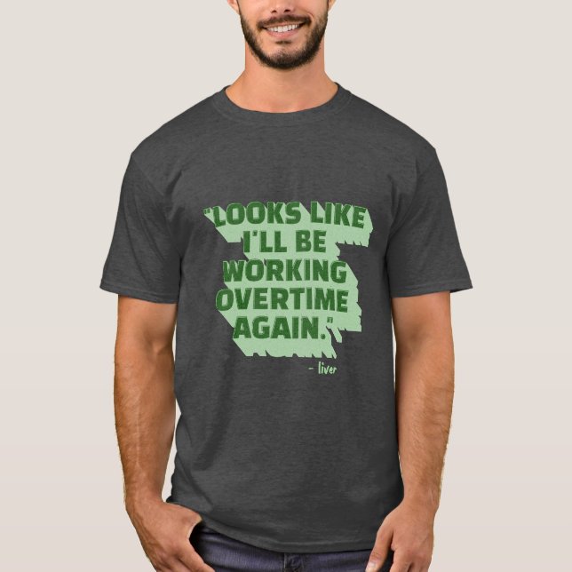 Punny Liver St patricks day T-Shirt (Framsida)