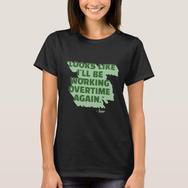 Punny Liver St patricks day T-Shirt (Framsida)