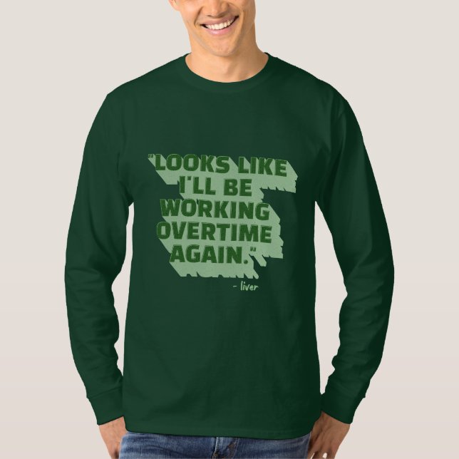 Punny Liver St patricks day T-Shirt (Framsida)