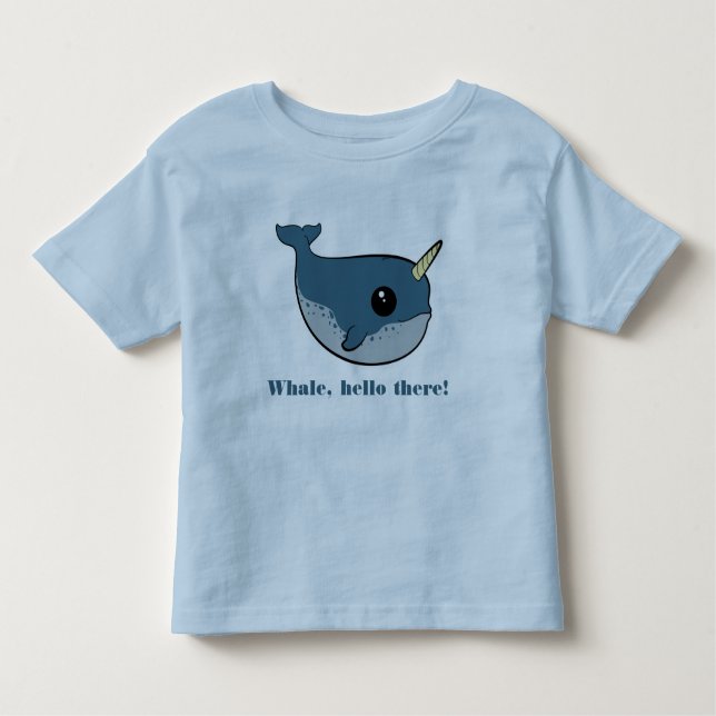 Punny Narwhal T-shirt (Framsida)