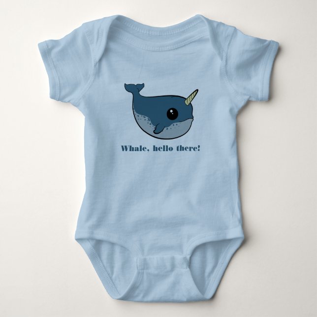 Punny Narwhal Tee Shirt (Framsida)