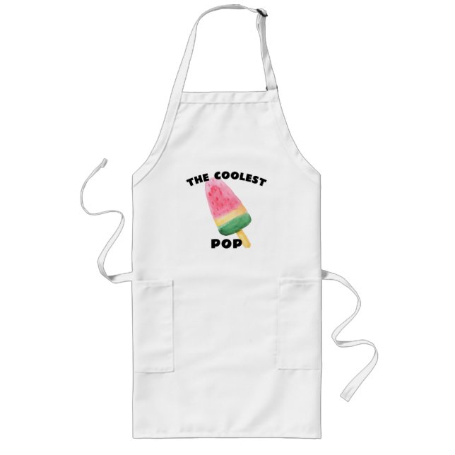 Punny Pappa Apron med Pockets: Food Recipe Laughs Långt Förkläde (Framsidan)