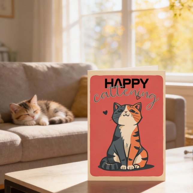 Punny Pet | Glad kattning Ny Katt Kort (Skapare uppladdad)