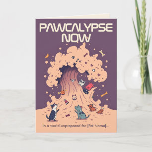 Punny Pet Pawcalypse Now Ny Sällskapsdjur Kort
