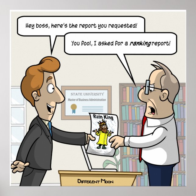 Punny Poster redovisningsrankningsrapport (Framsidan)