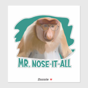 Punny Proboscis Monkey Klistermärken