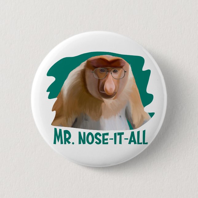 Punny Proboscis Monkey Knapp (Framsida)