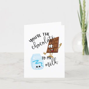Punny Valentine Du är choklad till min Mjölk Helgkort