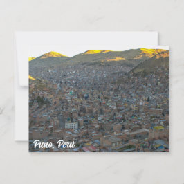Puno, Perú, Mirador de Puma / City View Vykort