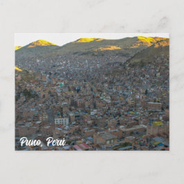 Puno, Perú, Mirador de Puma / City View Vykort