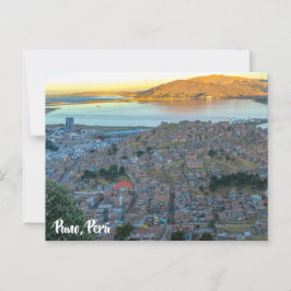 Puno, Perú, Mirador de Puma / Lago TIticaca View Vykort