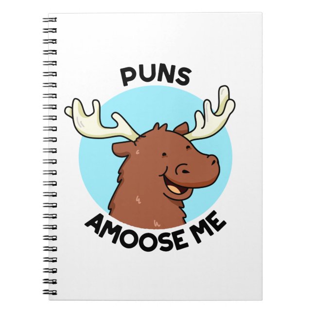 Puns Amoose Me Rolig Älg Puns Anteckningsbok (Framsidan)