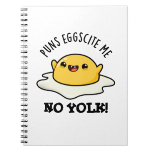 Puns Eggciterar Mig Inget Äggula Roligt Ägg Puns Anteckningsbok