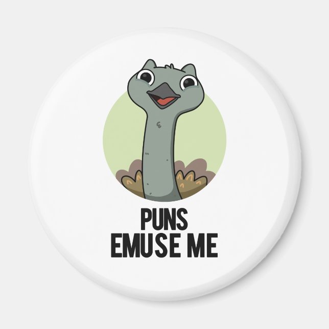 Puns Emuse Me Funny Emu Pun Magnet (Framsidan)
