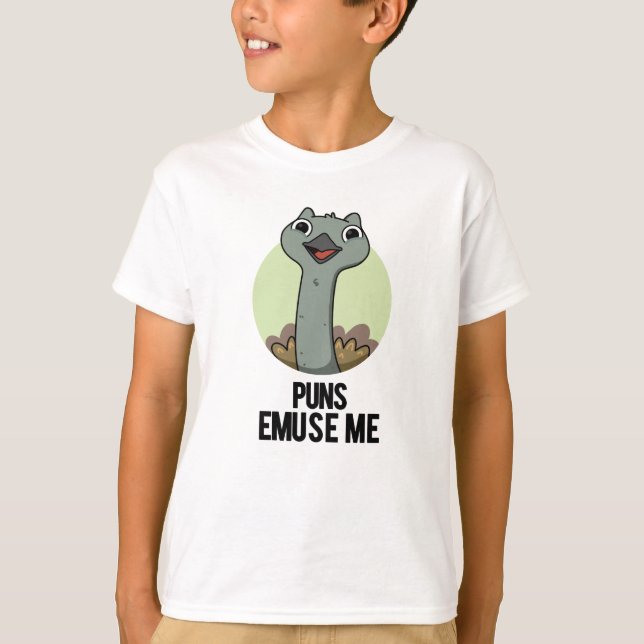 Puns Emuse Me Funny Emu Pun T Shirt (Framsida)