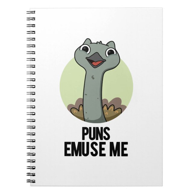 Puns roarar mig Rollig Emu Puns Anteckningsbok (Framsidan)