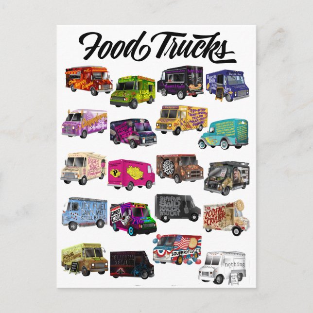 Punsjkaffer Lastbilar Vykort (Framsida)