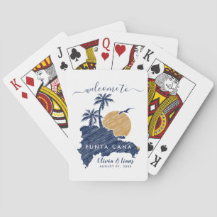 Punta Cana Anpassningsbar Navy Minimalist Karta Br Casinokort