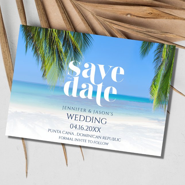 Punta Cana Beach Destination Wedding Spara Datumet (Punta Cana Beach Destination Wedding Save The Date)