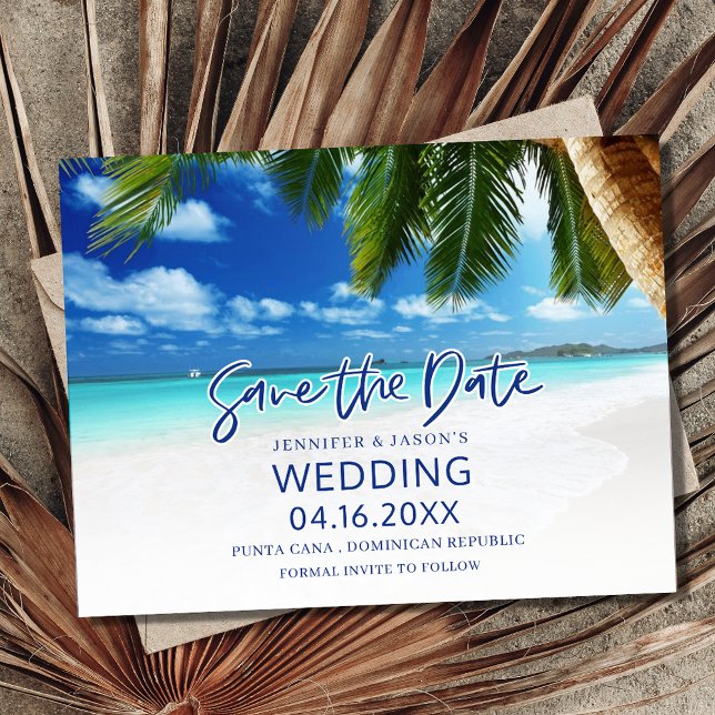 Punta Cana Beach Destination Wedding Spara Datumet (Punta Cana Beach Destination Wedding Save The Date)