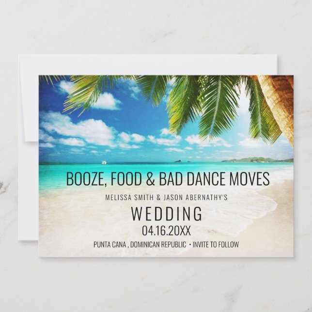 Punta Cana Beach Destination Wedding Spara Datumet (Framsida)