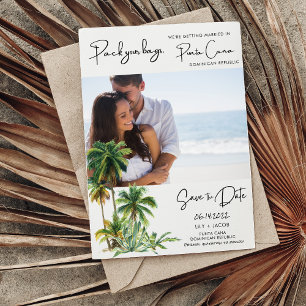 Punta Cana Beach Destinationsbröllop Spara datumet