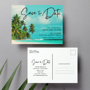 Punta Cana Beach Destinationsbröllop Spara datumet Meddelande Vykort