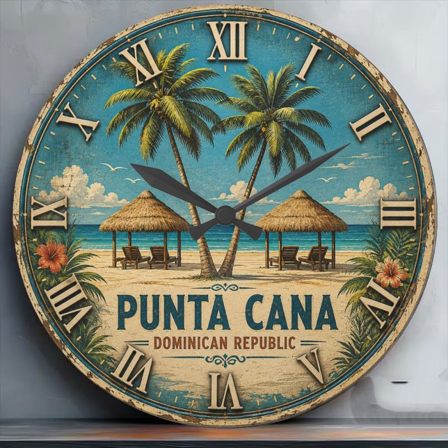 Punta Cana Beach Dominican Republic Stor Klocka (Skapare uppladdad)