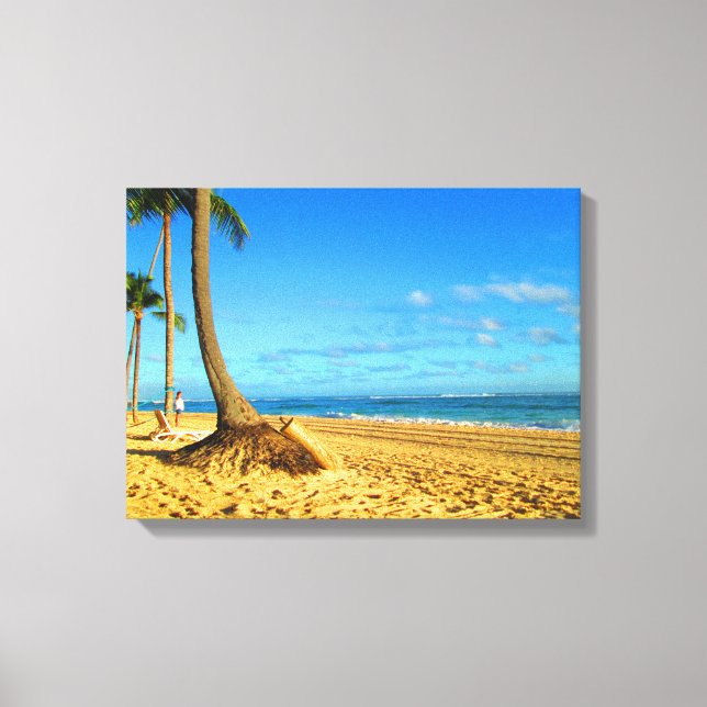 PUNTA CANA BEACH PÅ CANVAS 20 "x 16" (Framsida)