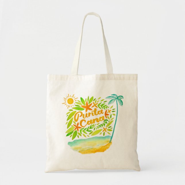 Punta Cana Beach Tote Tygkasse (Framsidan)