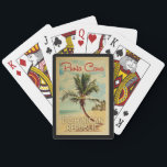 Punta Cana-betalkort Dominikanska republiken Retro Casinokort<br><div class="desc">Punta Cana Dominikanska republikens konstruktion i Vintage resor stil,  som har ett handflatan träd på stranden med hav och himlar.</div>