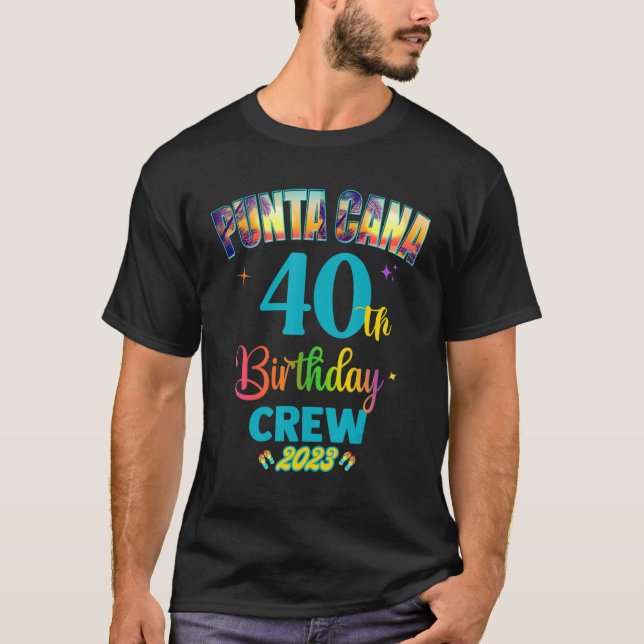 Punta Cana Birthday Resa Matching Crew 1 T Shirt (Framsida)