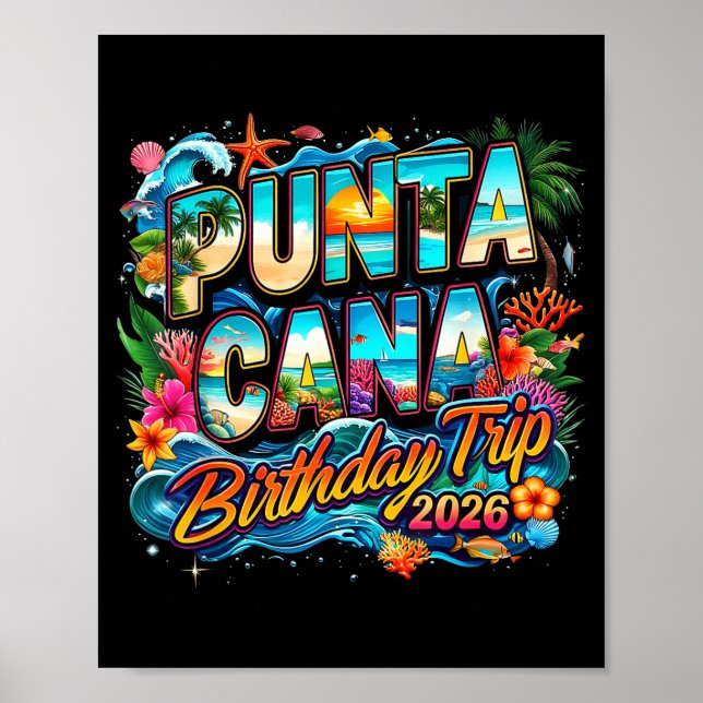 Punta Cana Birthday Trip 2026 Making Memories  Poster (Framsidan)