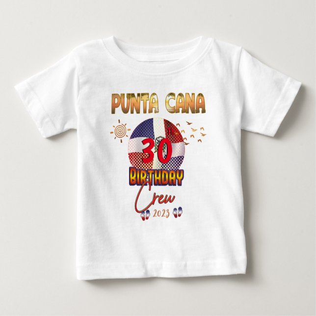 Punta Cana Dominican Republic Birthday Matching  T Shirt (Framsida)