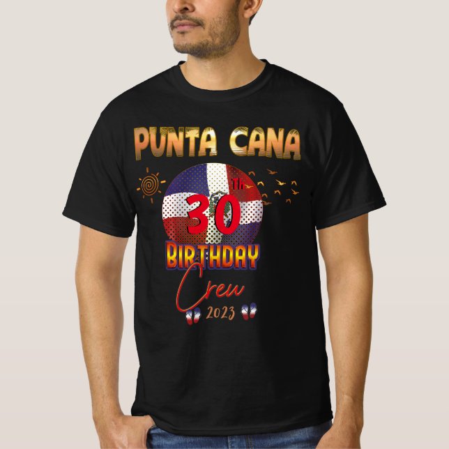 Punta Cana Dominican Republic Birthday Matching T- T Shirt (Framsida)