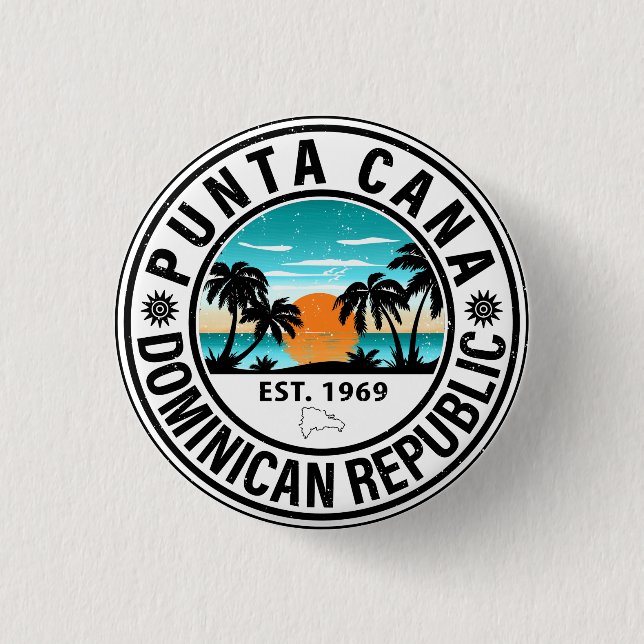 Punta Cana Dominican Republic Family Souvenir 80-t Knapp (Framsida)