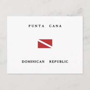 Punta Cana Dominican Republic Scuba Dive Flagga Vykort