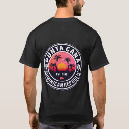 Punta Cana Dominican Retro Sunset Souvenirs 60-tal T Shirt