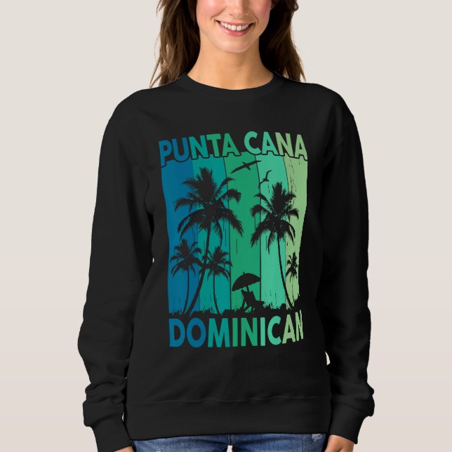 Punta Cana Dominican Vacation Shirt Palm Tree Beac T Shirt (Framsida)